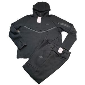 Nike Men Tech Fleece Hoodie HV0949-010 Sz L & Pants HV0959-010 Sz M MixMatch NWT
